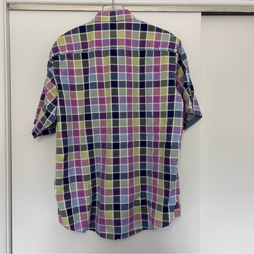 Bugatchi Colorful Checkered Men's Shirt - Picture 3 of 8